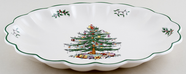 Dish oval fluted